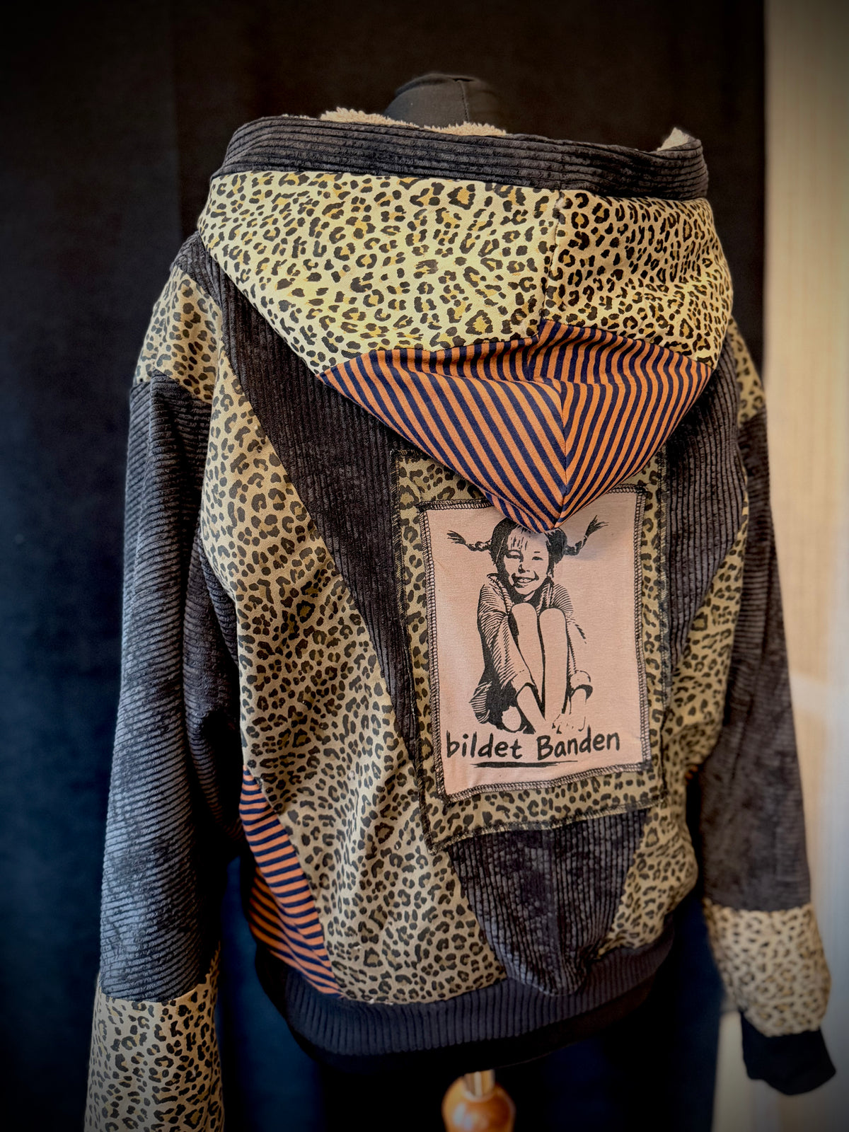 Bildet Banden - Pippi Lotta Cord  jacke schwarz gefüttert