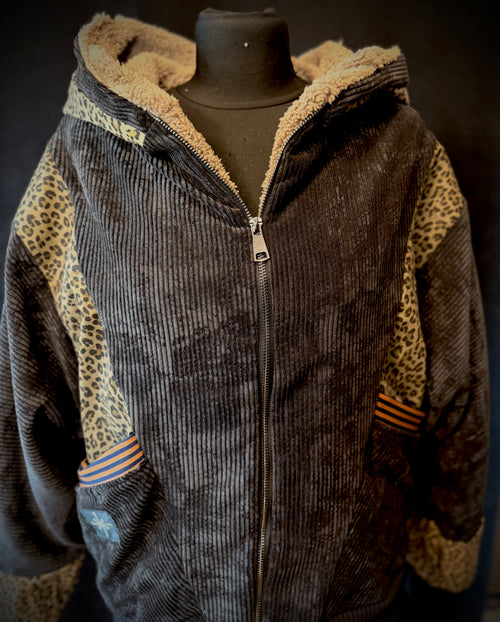 Bildet Banden - Pippi Lotta Cord  jacke schwarz gefüttert