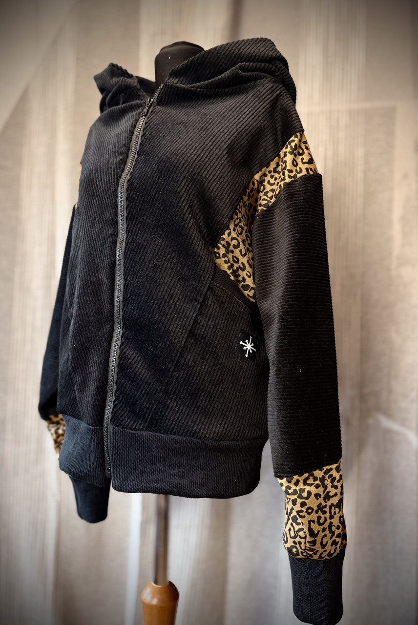 Cordjacke Schwarz Leo