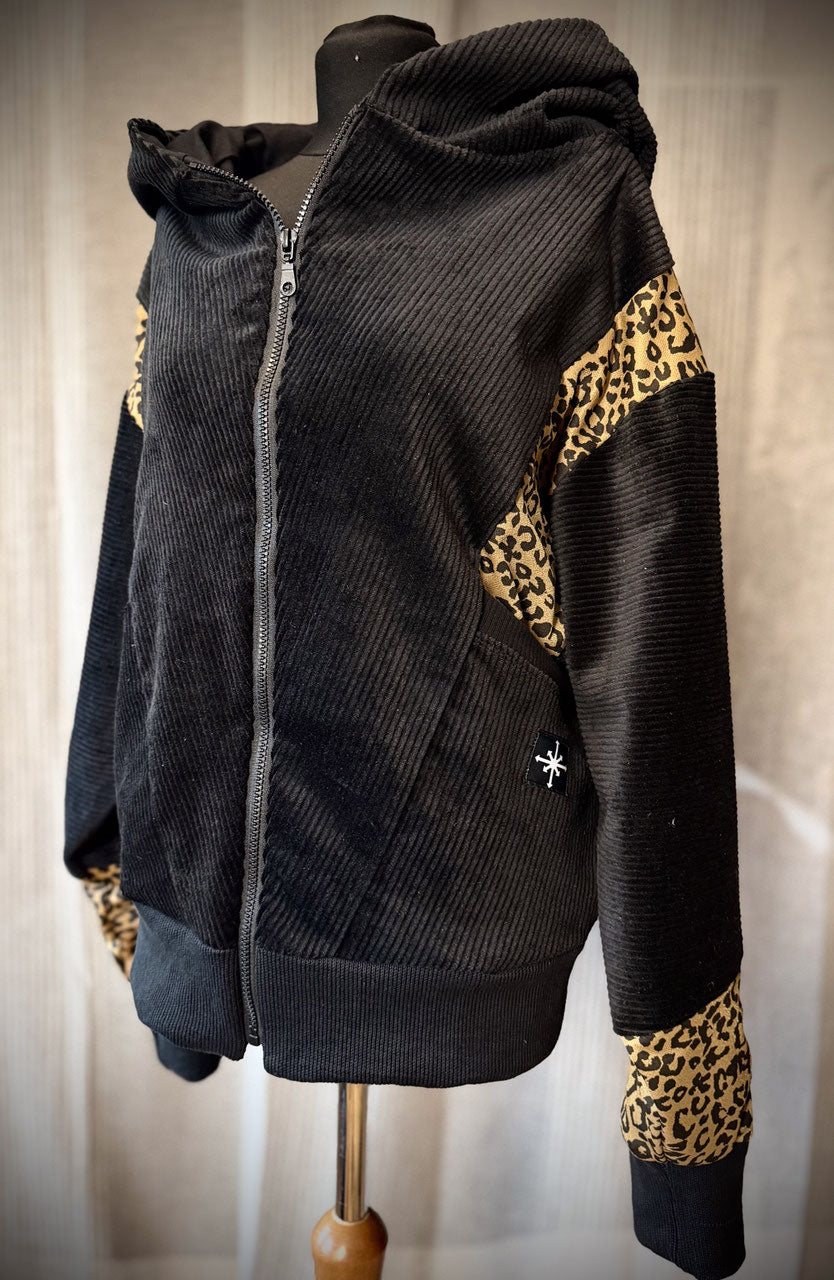 Cordjacke Schwarz Leo