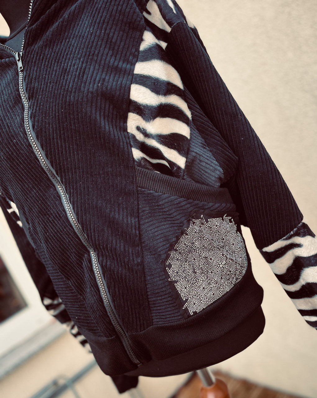 Oversize Jacke Zebra