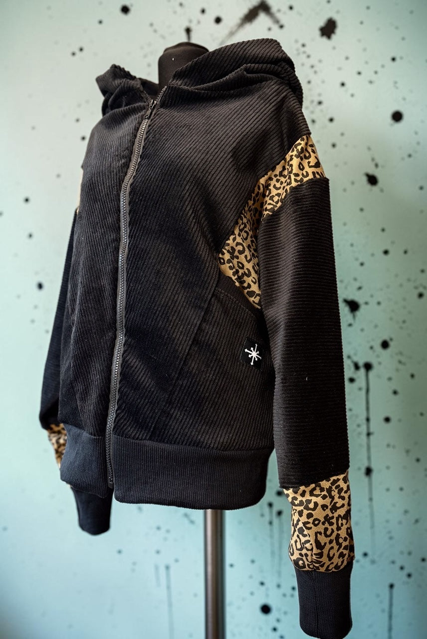 Cordjacke Schwarz Leo