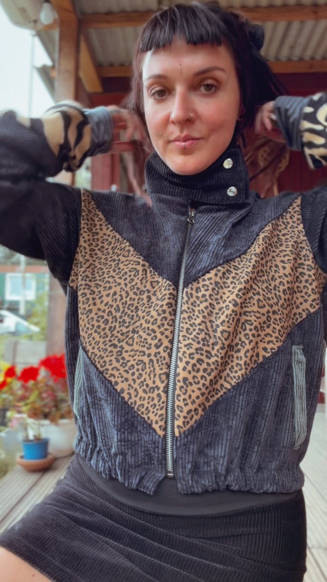 Sommer Leo Cord Jacke * black* choose your patch
